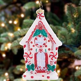 Ornamento Natalizio In Ceramica Bianca Lucida Akita A Forma Di Bastoncino Di Zucchero, 7cm, Personalizzabile Con Pennarello, Decorazione Albero Di Natale SC9480CO1