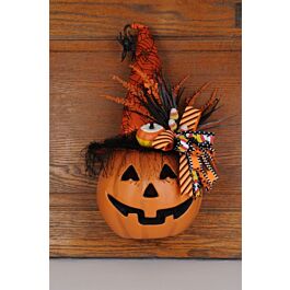 KAREN DIDION ORIGINALS HA021 Lighted Candy Corn Pumpkin Door Decor