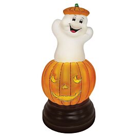 OLD WORLD CHRISTMAS 52502 Ghost Pumpkin Light Ornament