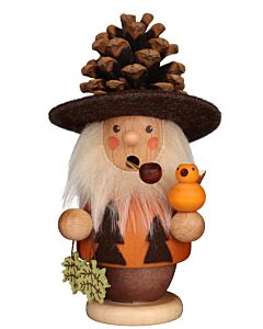 (Ntrl) Pinecone Man w/Bird Smoker