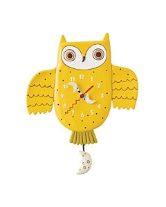 Golden Hoot Wall Clock