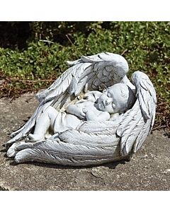 Baby Sleeping in Wings Garden Statue