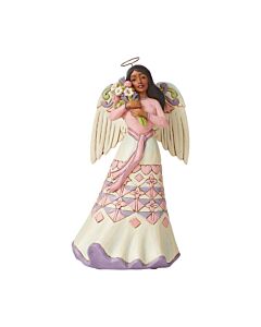 Af- Am A Bouquet of Love For Mom - Angel Holding Flowers