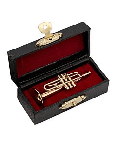 Gold Trombone Miniature with Stand & Case