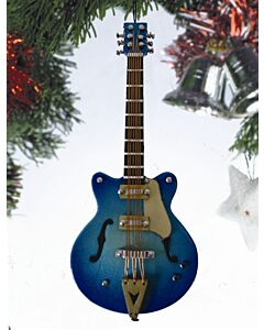 Navy Blue Electric Guitar Hanging Ornament