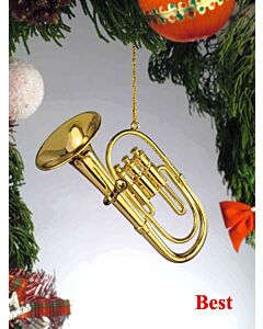 Gold Brass Tuba Ornament