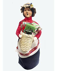 Woman Selling Fabrics