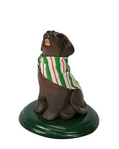 Chocolate Labrador Caroling Dog