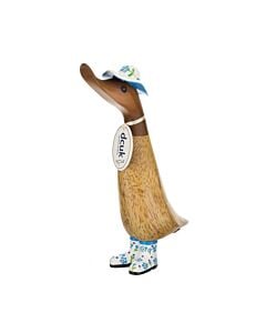 White and Blue Flower Hat Duckling