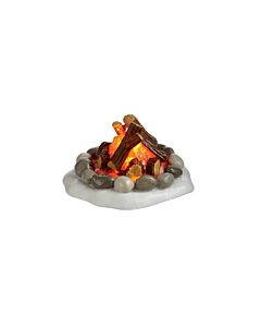 Lit Fire Pit