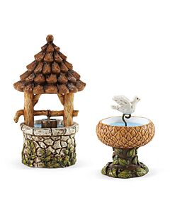 Garden Birdbath and Well