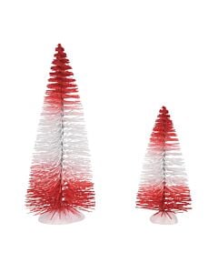 Peppermint Stripe Trees (Set of 2)