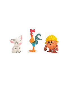 Disney Showcase Moana Mini Set features Hei Hei, Pua, and a Kakamora together in a playful trio. This charming three-piece collectible brings beloved characters from Disney's Moana to life with colorful island-inspired personality.
