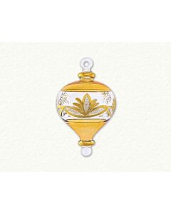 Small- Size Yellow & Gold Etched Heart