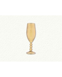 Full- Size Yellow Swirl Champagne Glass