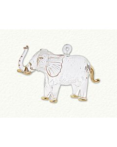 Small- Size Elephant Clear w/ Gold