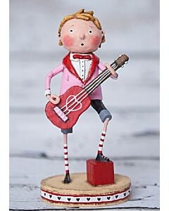 The ESC and Co. Love Songs figurine features a boy serenading with his guitar, sharing sweet melodies of affection. This charming piece captures the warmth and romance of heartfelt music in a whimsical display.