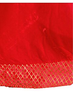 Red and Gold Glitter Diamond Tree Skirt, 72"