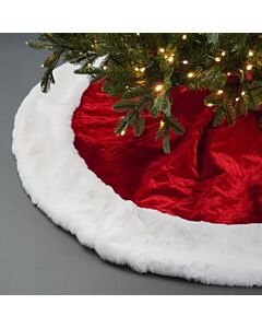 Red and White Santa Tree Skirt, 72"