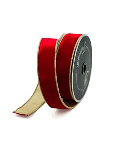 Red Flashy Velvet, 1.5"