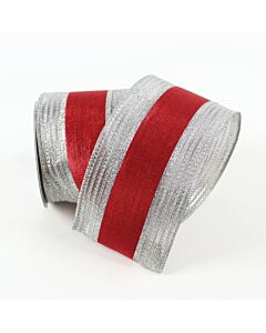 Red w/Silver Metallic Borders