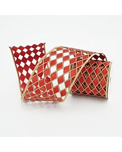 Red and Gold Jester Diamond Lace