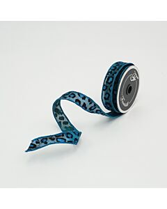 Turquoise Metallic Cheetah, 1"