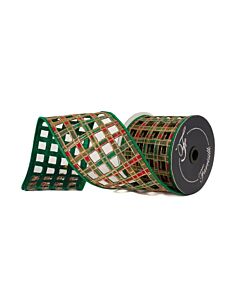Emerald and Red Window Plaid