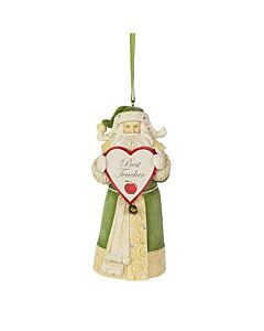 Best Teacher Santa Ornament