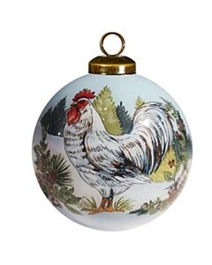 Winter Woodland Knoll Rooster Ornament