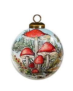 Winter Woodland Mushrooms Ornament