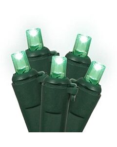 50 Green LED Lights Green Cord