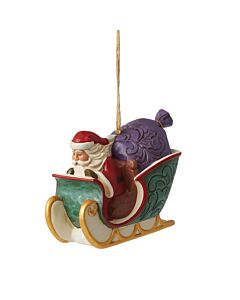 Twas the Night Before Christmas Santa in Sleigh