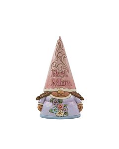 The Jim Shore Heartwood Creek “Mom, There’s Gnome One Like You” figurine features a cheerful gnome in a pink “Best Mom” hat, celebrating mom with playful charm. Hand-painted details and a floral dress make this collectible a delightful and heartfelt gift.