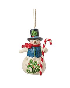 Snowman w/ Candy Cane