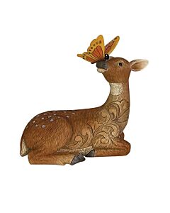 Miniature Deer with Butterfly on Nose