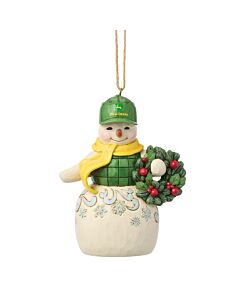 Snowman in John Deere Hat