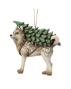 White Woodland Husky Dog