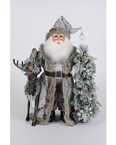 Lighted Snow Covered Wilderness Santa