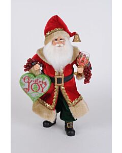 Lighted Christmas Joy Wine Santa