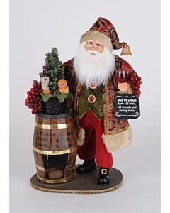 Lighted Merlot Cork Collector Santa