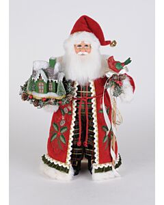 Lighted Evergreen Village Santa