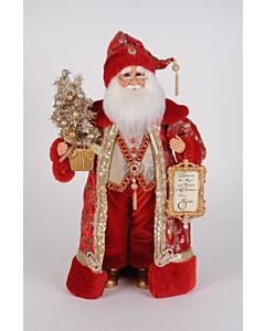 Lighted Scarlet Jeweled Santa