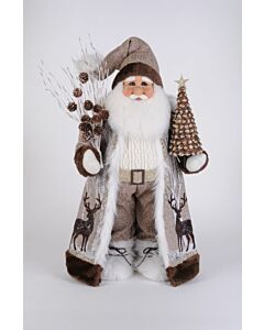 Lighted Winter Woods Santa