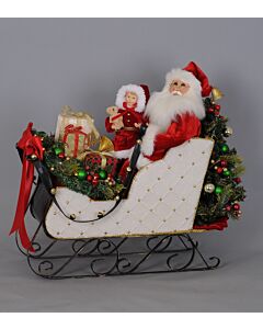White Sled Santa