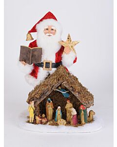 Lighted Nativity Santa