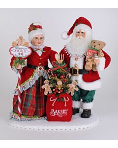 Lighted Claus Cookie Bakery, Set of 2