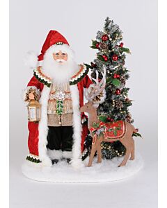 Lighted Woodland Eve of Christmas Santa
