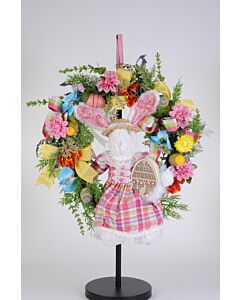 Lighted Hello Spring Wreath