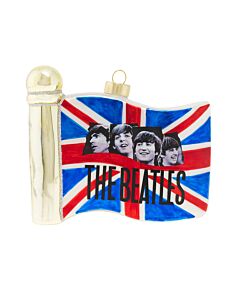 The Beatles on a British Flag